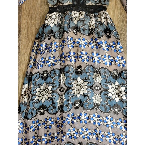 NEW -  For The Love Of Lemons XS Juliet Maxi Dress Silk Blend Jade Bodysuit - Picture 3 of 16